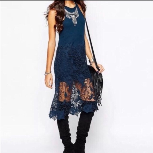 Free People Tops - Free People Crochet Lace Tank Dress Tunic Nora New